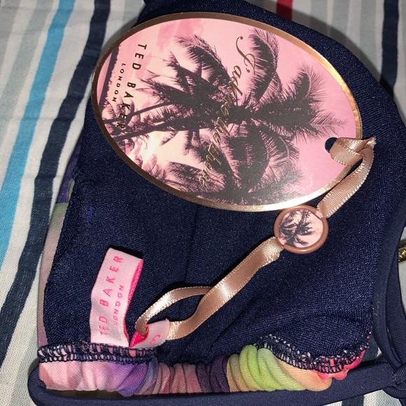 TED BAKER Technicolor Bloom Bikini Top - Picture 3 of 5